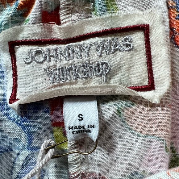 NWT S JOHNNY WAS DREAMER LINEN SHIRT/SHORTS SET - Picture 12 of 14